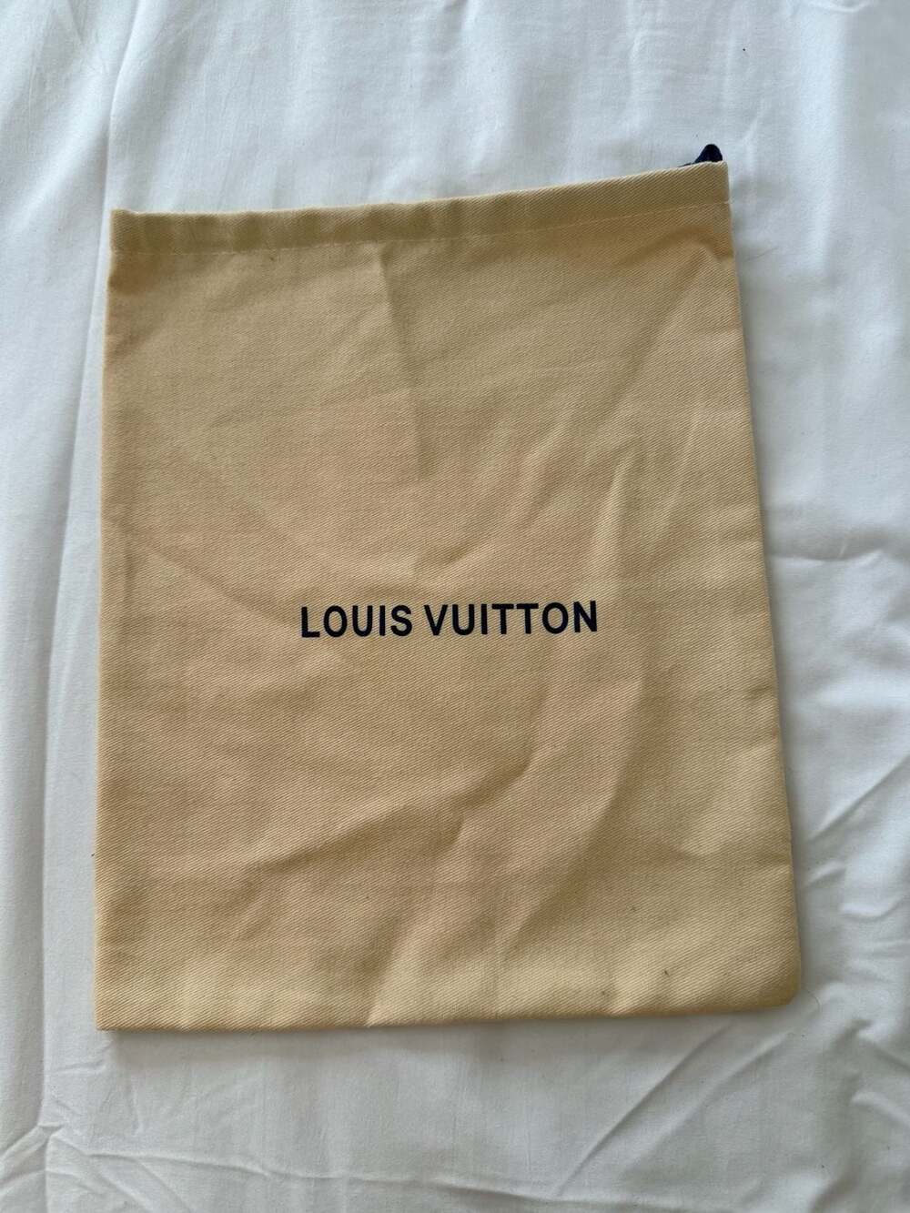 Louis Vuitton Small Tan Drawstring Dust Bag 10.5"